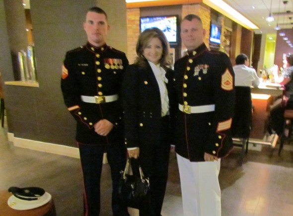 Dolores and two marines at the Pentagon